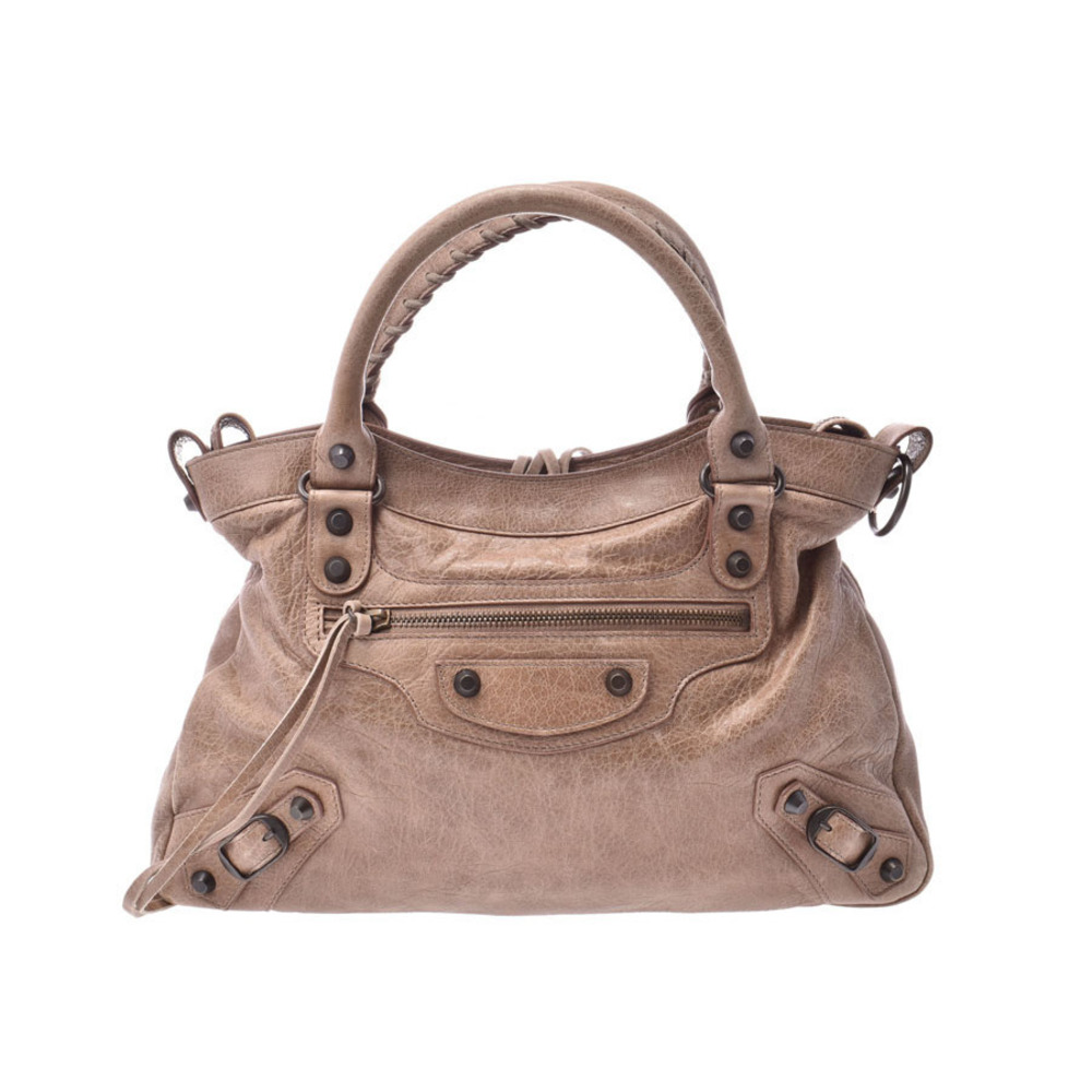 Balenciaga The Town Beige Lambskin Bag